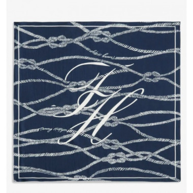 TOMMY HILFIGER - TOMMY SCRIPT SILK SQUARE - DY4 - F|AW0AW18683/DY4