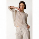 Blusas y Camisas Blusa SKFK Loiara Beige