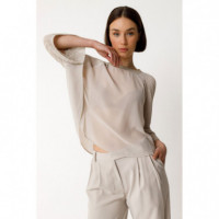 Blusas y Camisas Blusa SKFK Loiara Beige