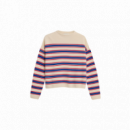 Jerséis y Sudaderas Jersey ARMEDANGELS Merinaa Stripes Oatmilk / Mars Red / Dynamo Blue