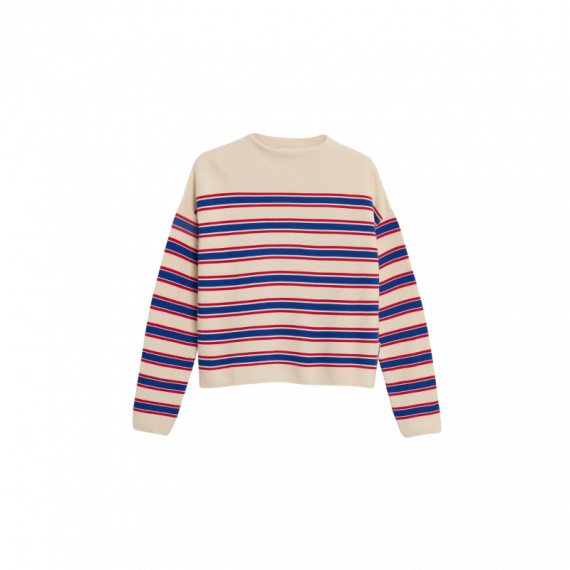 Jerséis y Sudaderas Jersey ARMEDANGELS Merinaa Stripes Oatmilk / Mars Red / Dynamo Blue