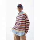 Jerséis y Sudaderas Jersey ARMEDANGELS Merinaa Stripes Oatmilk / Mars Red / Dynamo Blue