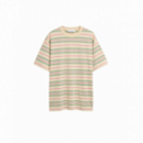 Camisetas Hombre Camiseta ARMEDANGELS Iconic Maarkos Stripes Foam Washed Berry