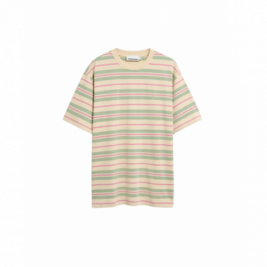 Camisetas Hombre Camiseta ARMEDANGELS Iconic Maarkos Stripes Foam Washed Berry