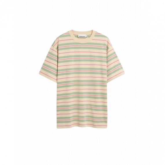 Camisetas Hombre Camiseta ARMEDANGELS Iconic Maarkos Stripes Foam Washed Berry