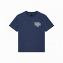 Camisetas Hombre Camiseta DEUS EX MACHINA Shield Garment Dyed Mechanic Blue