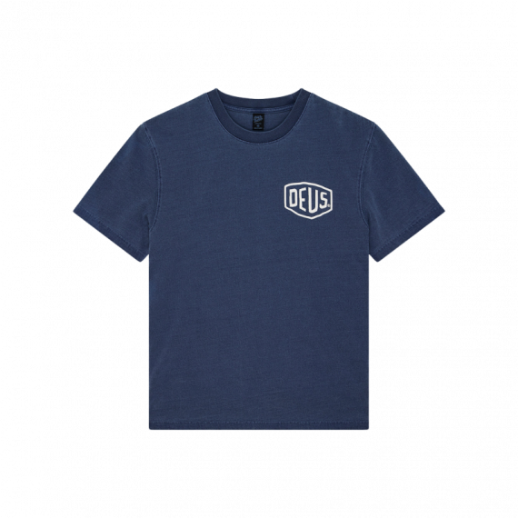 Camisetas Hombre Camiseta DEUS EX MACHINA Shield Garment Dyed Mechanic Blue