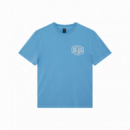 Camisetas Hombre Camiseta DEUS EX MACHINA Shield Garment Dyed Bonnie Blue