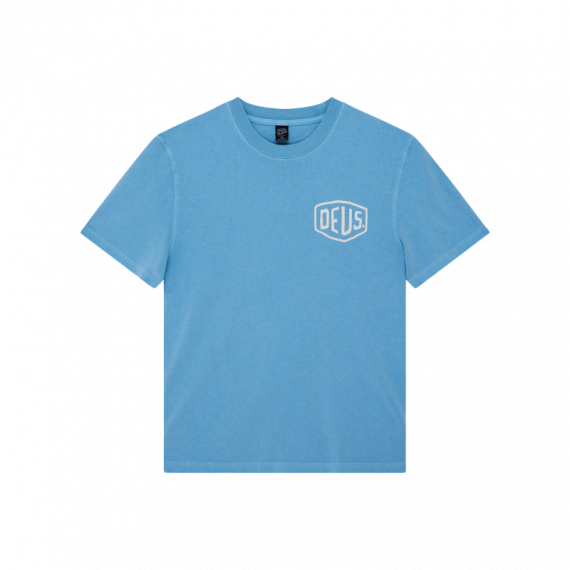 Camisetas Hombre Camiseta DEUS EX MACHINA Shield Garment Dyed Bonnie Blue
