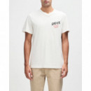 Camisetas Hombre Camiseta DEUS EX MACHINA Dogleg Dirty White