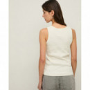 Camisetas Mujer Top YERSE Luisa Canalé Ecru