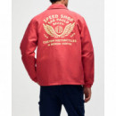 Chaquetas Hombre Chaqueta DEUS EX MACHINA Munificence Coach Melon Red