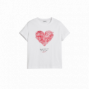 Camisetas Mujer Camiseta DESIGUAL Corazón