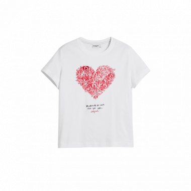 Camisetas Mujer Camiseta DESIGUAL Coraz&oacute;n
