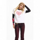 Camisetas Mujer Camiseta DESIGUAL Corazón