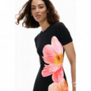 Vestidos Vestido DESIGUAL Largo Flores