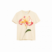 Camisetas Mujer Camiseta DESIGUAL Estocolmo Hibiscos Crudo