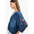 Blusas y Camisas Blusa DESIGUAL Chambre Bordados Farol