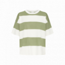 Jerséis y Sudaderas Jersey ICHI Luls Loose Iguana / White Stripes