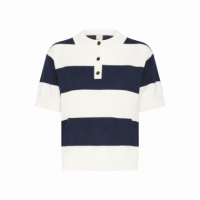 Camisetas Mujer Polo ICHI Luls Total Eclipse / White Stripes