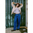 B-YOUNG Camisetas Mujer Camiseta B.young Saima Medieval Blue
