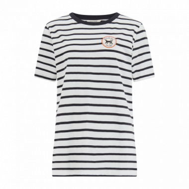 SUGARHILL BRIGHTON Camisetas Mujer Camiseta Sugarhill Maggie Off White/black, Lucky Cat