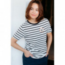 SUGARHILL BRIGHTON Camisetas Mujer Camiseta Sugarhill Maggie Off White/black, Lucky Cat
