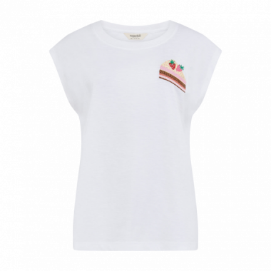 SUGARHILL BRIGHTON Camisetas Mujer Camiseta Sugarhill Chrissy White, Cake