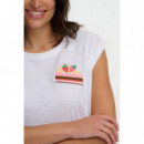 SUGARHILL BRIGHTON Camisetas Mujer Camiseta Sugarhill Chrissy White, Cake