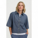 SUGARHILL BRIGHTON Blusas y Camisas Sobrecamisa Sugarhill Amity Blue Stripe Denim