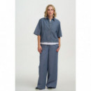 SUGARHILL BRIGHTON Blusas y Camisas Sobrecamisa Sugarhill Amity Blue Stripe Denim