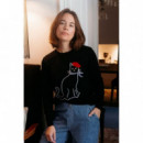 SUGARHILL BRIGHTON Jerséis y Sudaderas Jersey Sugarhill Rita Black, French Kitty