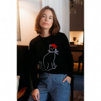SUGARHILL BRIGHTON Jerséis y Sudaderas Jersey Sugarhill Rita Black, French Kitty
