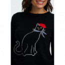 SUGARHILL BRIGHTON Jerséis y Sudaderas Jersey Sugarhill Rita Black, French Kitty
