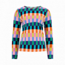 SUGARHILL BRIGHTON Camisetas Mujer Camiseta Sugarhill Josie Multi, Puzzle Stripe