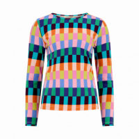 SUGARHILL BRIGHTON Camisetas Mujer Camiseta Sugarhill Josie Multi, Puzzle Stripe