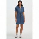 SUGARHILL BRIGHTON Vestidos Vestido Sugarhill Tasha Blue Stripe Denim