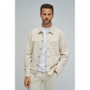 Chaquetas Hombre Sobrecamisa SALSA JEANS Lino Light Grey