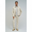 Chaquetas Hombre Sobrecamisa SALSA JEANS Lino Light Grey