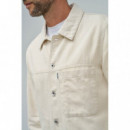 Chaquetas Hombre Sobrecamisa SALSA JEANS Lino Light Grey