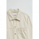 Chaquetas Hombre Sobrecamisa SALSA JEANS Lino Light Grey