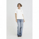 B-YOUNG Camisetas Mujer Camiseta B.young Pandinna Cherise Optical White