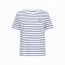 B-YOUNG Camisetas Mujer Camiseta B.young Pandinna Cherise Blue Stripes
