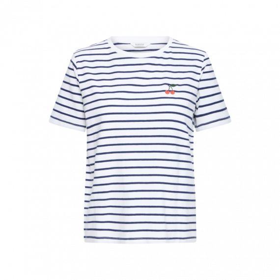 B-YOUNG Camisetas Mujer Camiseta B.young Pandinna Cherise Blue Stripes