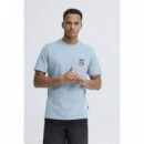 Camisetas Hombre Camiseta BLEND Kash Funny Faded Denim