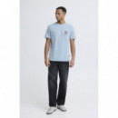 Camisetas Hombre Camiseta BLEND Kash Funny Faded Denim