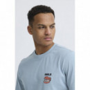Camisetas Hombre Camiseta BLEND Kash Funny Faded Denim