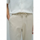 Pantalones Pantalón Jogger SALSA JEANS Lino Beige