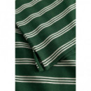 Camisetas Hombre Camiseta Double a By WOOD WOOD Easton Eden Stripe
