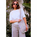 Sugarhill Brighton Bolsos Bolso SUGARHILL Monica Frill Multi, Colourful Canvas Stripe